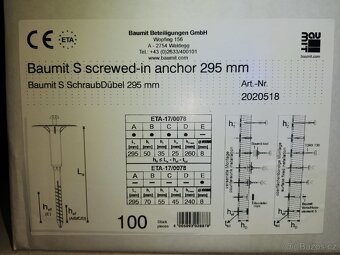 Zateplovací talířová hmoždinka Baumit S 295 mm