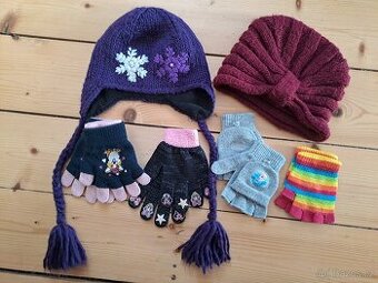 Holčičí čepice + rukavice