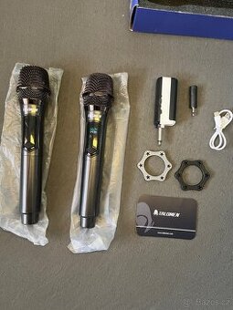 Bezdrátový mikrofon Talomen K60-2 – sada 2 ks (z Amazonu)