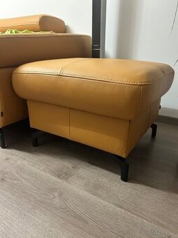Novel TABURET, kůže, curry žlutá - 1