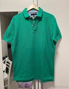 Pánské zelené polo triko Tommy Hilfiger v. L