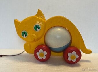 Retro tahací kočka s koulí SMĚR