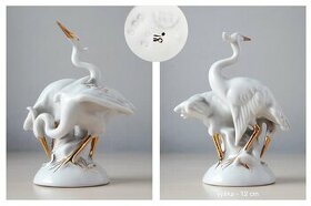 porcelánová soška značená volavka