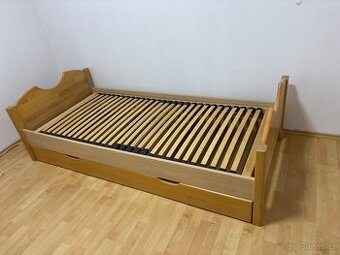 Postel se šuplíkem masiv buk