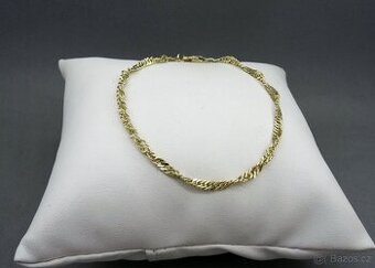 Zlatý náramek 18cm