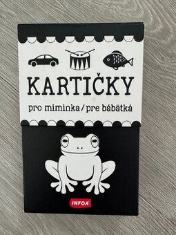 Kontrastní černobílé karty pro miminka,velmi dobrý stav