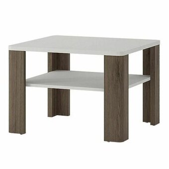 Konferenční stolek MILANO - alpská bílá/dub sanremo