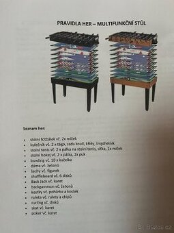 Multifunkční hrací stůl