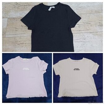 Dívčí triko, crop-top vel. 158/164
