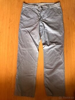 pánské šedomodré kalhoty vel. 34/32