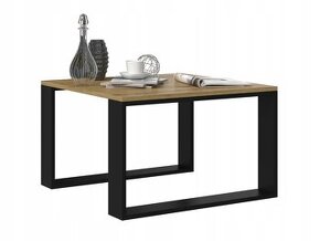 Konferenční stolek 67x67 cm (Artisan dub/černá)