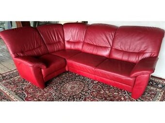 Luxusní rohová kožená sedací souprava, 2987
