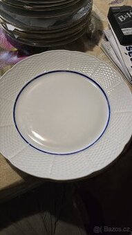 Velký chlebíčkový talíř modrý 2 kusy