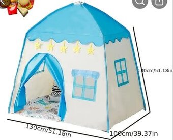 Nádherný domeček modrý 130x100x130