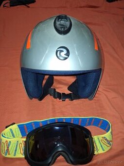 Dětská lyžařské helma + brýle