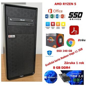 Herní/pracovní AMD RYZEN 5 8/16GB DDR4 záruka 12 měsíců