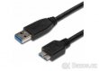 PremiumCord USB 3.0 propojovací A-microB černý 1m NOVÝ