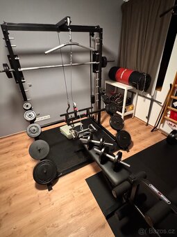 Multipress s horní a střední kladkou + 182kg závaží