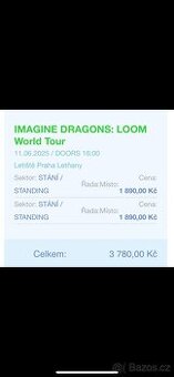 Imagine dragons 11.6.2025 praha