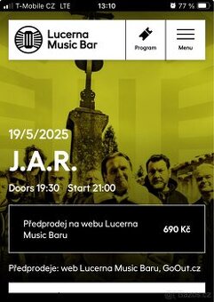 2x lístek na J.A.R.