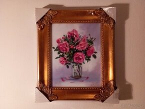 Olejomalba na plátně - zdobený rám 310x260mm - 35-