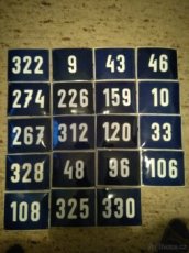 smaltované číslo popisné - cedulka