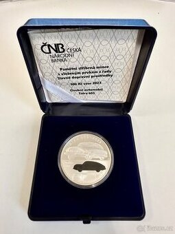 STŘÍBRNÁ MINCE 500 KČ AUTOMOBIL TATRA 603 PROOF