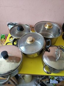 Hrnce, pánve, nože kuchyňské náčiní