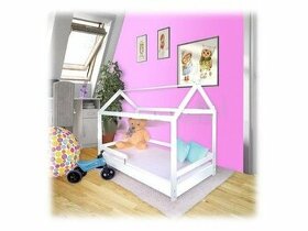NOVÁ dětská postel se zábranou bílá 88x160 včetně roštu