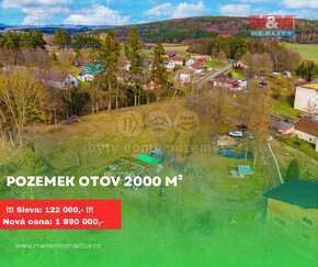 Prodej pozemku k bydlení, 2000 m², Otov