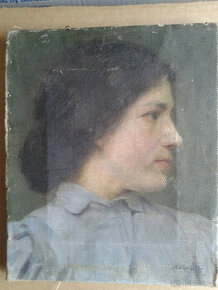 Dívka -  olejomalba na plátně 1904