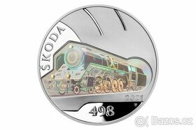 Stříbrné mince parní lokomotiva Škoda 498 Albatros Proof