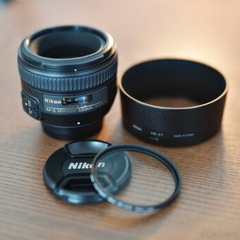 Nikon 50 mm f/1,4G AF-S + HOYA UV Pro1 Digital filtr