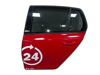 Levé zadní dveře červená LY3D VW Golf 6 hatchback 2010