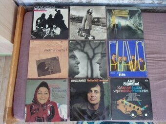 9x LP - GRAMOFONOVÁ DESKA - COUNTRY, FOLK, POP, ROCK...