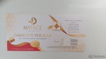 dárkový poukaz salon my face kosmetika