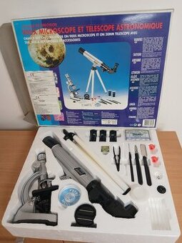 Dětský mikroskop 900x a astronomický teleskop