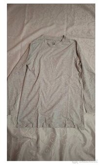 Světle šedé triko s dlouhým rukávem VEL. M