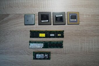 Staré PC komponenty (procesory + RAM)