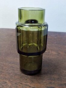 Silnostěnná stará fazetovaná váza - 1