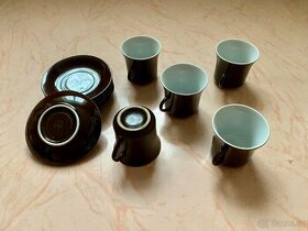 Retro porcelánový kávový servis- 11 ks