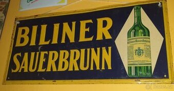 Nesmírně cenná cedule Biliner Sauerbrunn