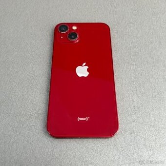 iPhone 13 128GB červený, pěkný stav, 12 měsíců záruka
