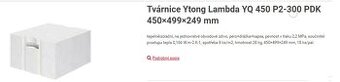 porobetonové tvárniceYtong Lamda tl. 450 mm
