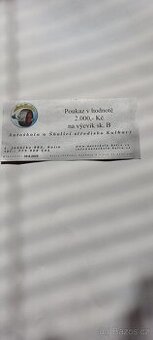 Poukaz v hodnotě 2000 korun