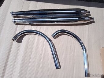 Nové výfuky + kolena pro motocykl Jawa 250/559, české