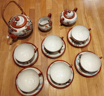 Japonský porcelán - čajový servis - technika Lithophane