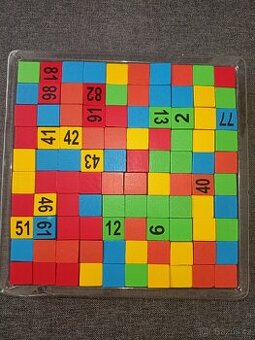 Dřevěné kostičky od 1 do 100