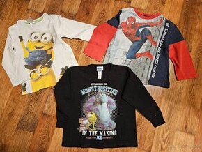 Tričko s dlouhým rukávem 3-6 let, 3 ks