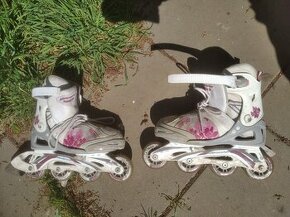 Kolečkové brusle dívčí nastavitelné vel. 36,5-40,5